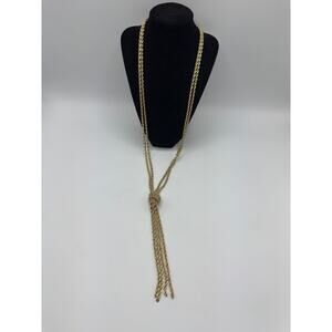 Charter Club Gold-Tone Knotted Lariat Necklace